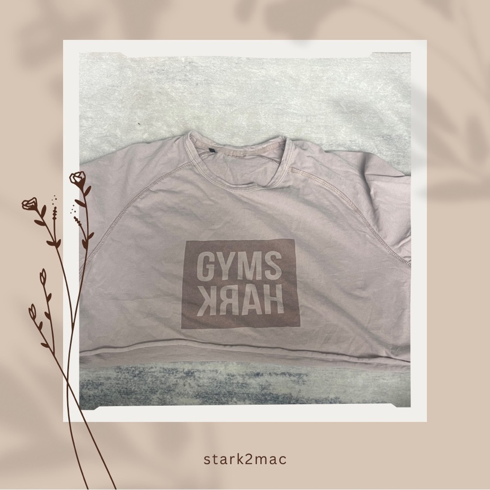 (045)Gymshark Light Purple Crop Top